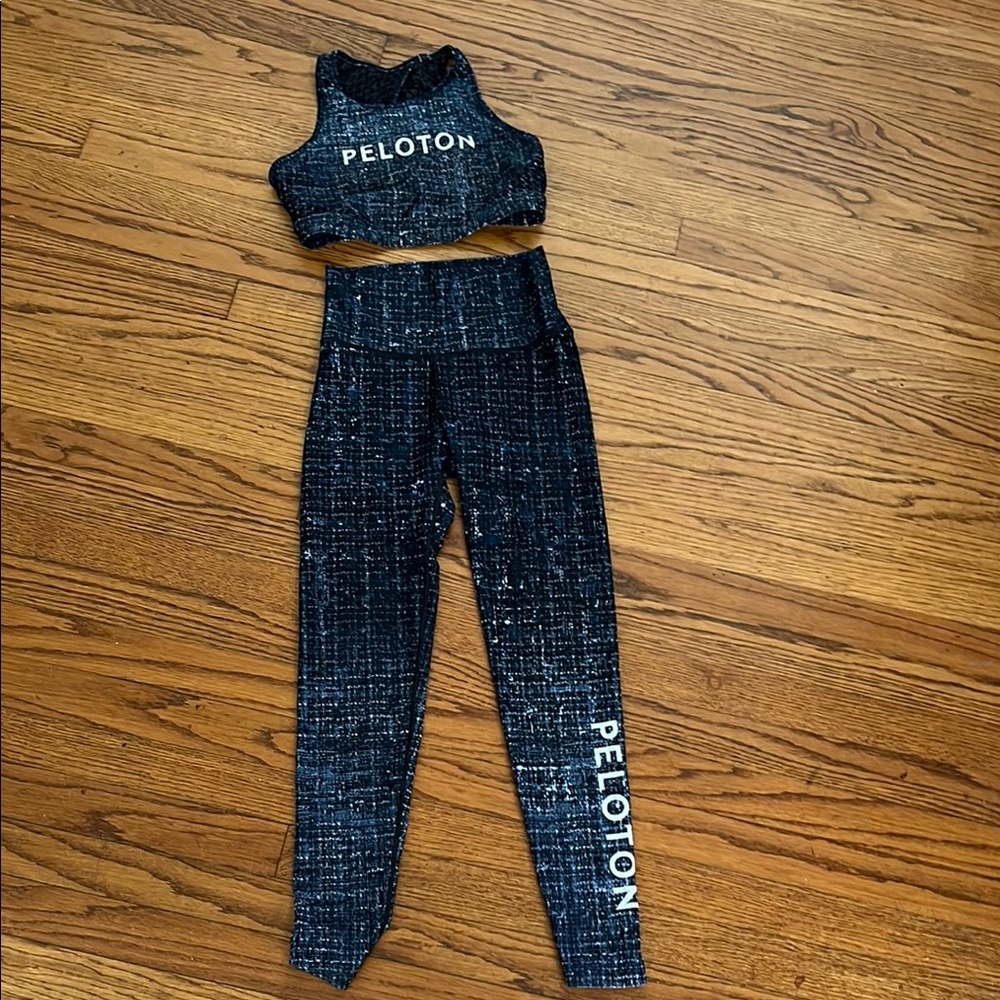 Peloton Black and White Activewear Set by WITH Small